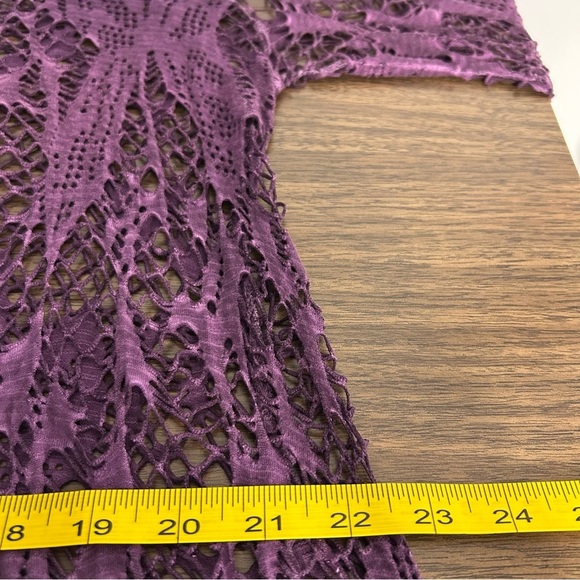 ❤️Bella Purple Lace Crochet Tunic dress 8 - Picture 9 of 11